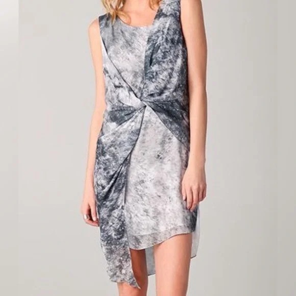 Kimberly Ovitz Dresses & Skirts - Kimberly‎ Ovitz Asymmetrical Black and Gray Dress